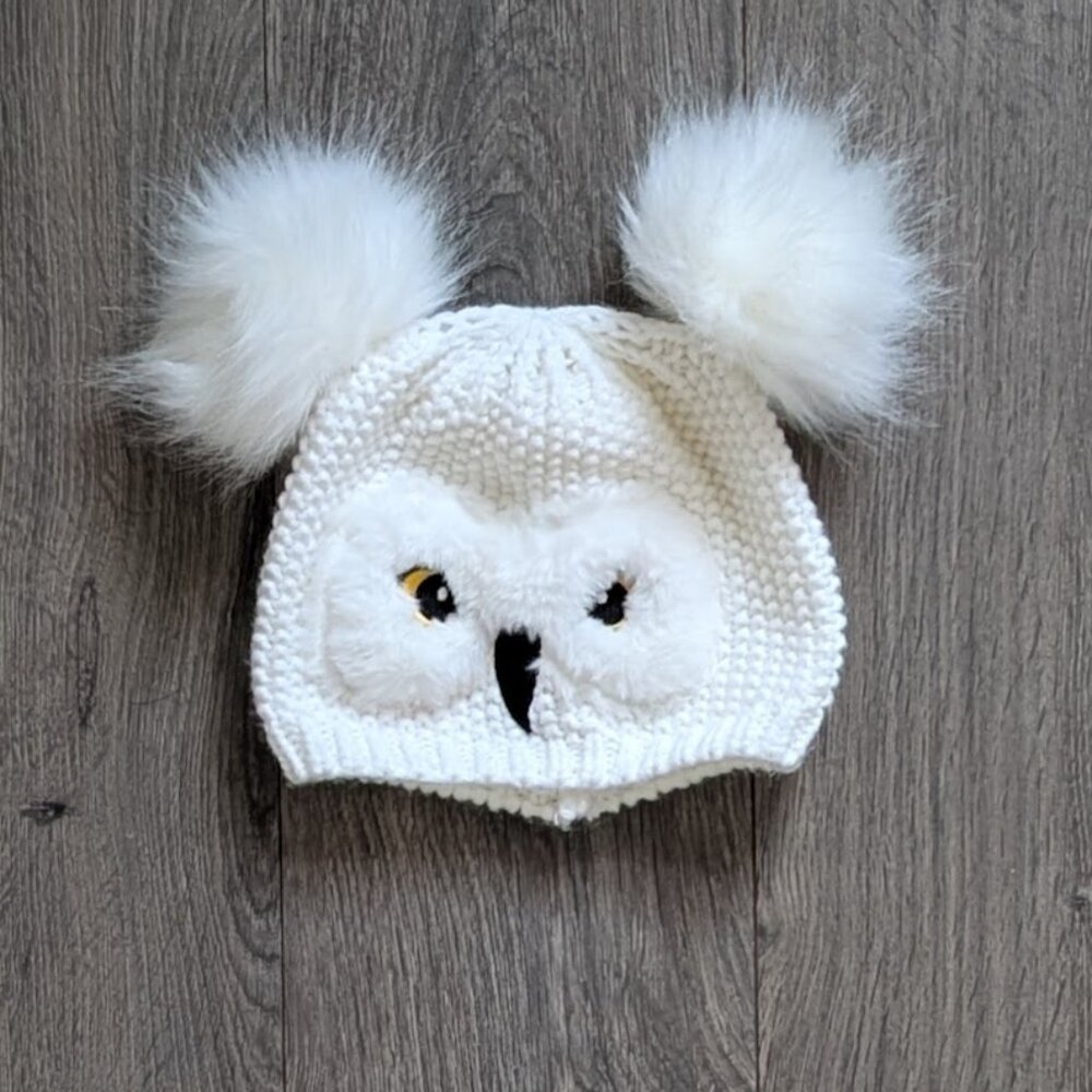 3❄️Harry Potter Hedwig Owl Pompom Embroidered Knit Hat Beanie for Toddler kids